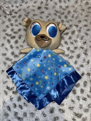 Disney Lovey Plush Security Blanket “Rolly” Pug Puppy Dog Pals Rattle Silk Back  - Image 1 of 3