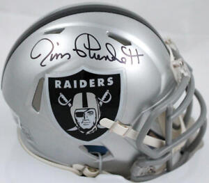 Jim Plunkett Autographed Raiders Speed Mini Helmet-Beckett W Hologram *Black