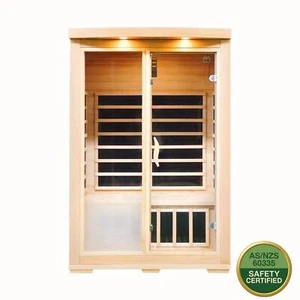 Greenland 2-Person Luxury Far-Infrared Sauna 8 Carbon Heater 1890W Full Glass Fr - Picture 1 of 11