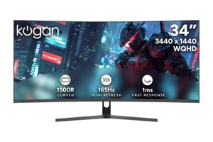 Kogan Infinity 34" Curved Ultrawide WQHD 165Hz 1ms Freesync Gaming Monitor (3440 - Picture 1 of 15