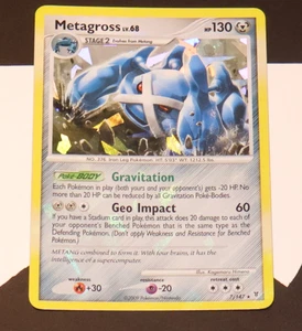 Pokémon Platino Vencedores Supremos Hielo agrietado Holo Metagross Lv. Pokemon 68 7/147 - Imagen 1 de 3