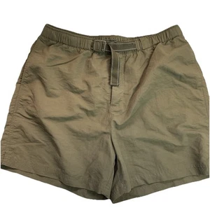 Women’s Lands End Large 14 / 16 Water Swim Hiking Boating Shorts Green W/ Liner - Picture 1 of 11