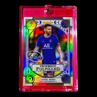 Lionel Messi RARE MAGIC REFRACTOR TOPPS CHROME INVESTMENT CARD SP WORLD CUP MINT - Image 1 of 4
