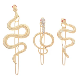 Pinzas para el cabello de serpiente 3 piezas, alfileres para el cabello de metal vintage pasadores decorativos serpiente H - Imagen 1 de 12