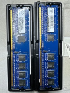 1GB 2x512 Nanya PC2-5300U-555-12-D1.512MB.1RX8.667 NT512T64U88B0BY-3C.0714.X2.CN - Foto 1 di 2