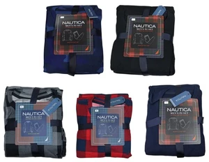 Nautica Plaid L/S Crew Top & Jogger Bottom Men's 2-Piece Pajama Set NWT - Picture 1 of 13