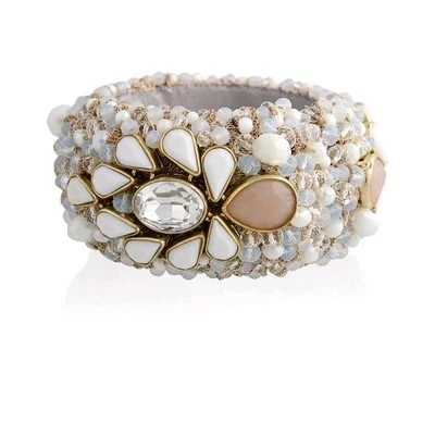 Новый с Ярлыками! Потрясающий St. Erasmus кристалл, бисер манжеты заявление браслет - розничной $585 - Изображение 1 из 4