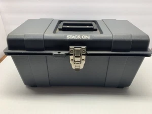 Vintage Stack On Hard Plastic Tool Box with Tray and ability to lock - Picture 1 of 12