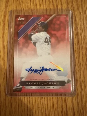 2021 Topps x Derek Jeter Reggie Jackson Auto /10 - Image 1 of 2