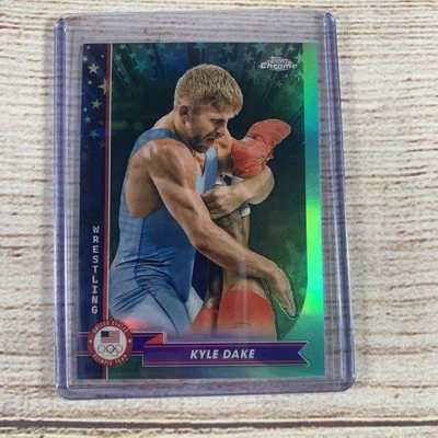 2024 Topps Chrome U.S. Olympics Kyle Dake Aqua Refractors #/199 #9 Card - Image 1 of 3