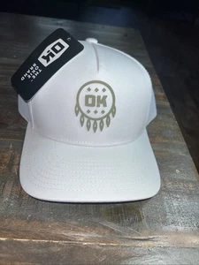 Okie SnapBack Hat White Indian  Oklahoma Adjustable Vented New With Tags - Picture 1 of 7