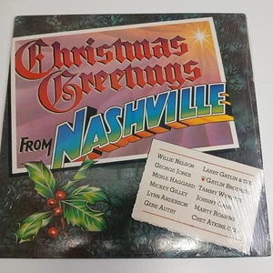 Christmas Greetings From Nashville 1984 Vinyl Johnny Cash Willie Nelson LP - Picture 1 of 8