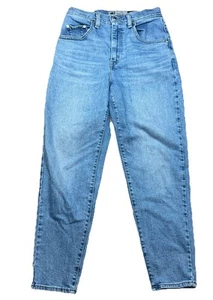 Jean Levi's Silver Tab Mom para mujer 27 cintura alta lavado claro susurro elástico - Imagen 1 de 11
