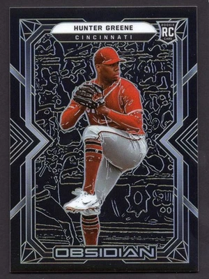 Hunter Greene 2022 Panini Chronicles #60 Obsidian Cincinnati Reds - Image 1 of 2