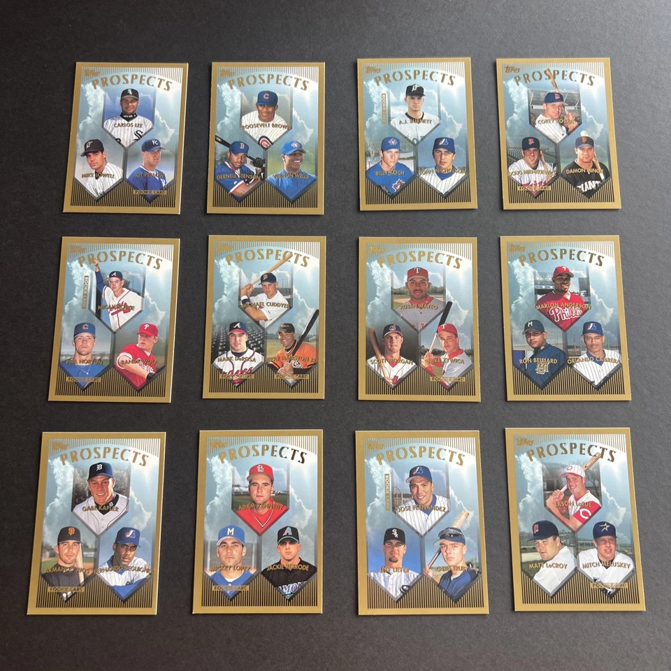 Conjunto de cartas de beisebol 1999 Prospects e novato Topps - Imagem 1 de 2