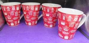 Starbucks 2004 Christmas Holiday Mugs Presents - Set Of 4 - Picture 1 of 18
