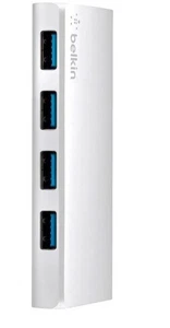 Belkin F4U073 4-Port USB 3.0 hub SuperSpeed Ports Aluminum - Picture 1 of 6