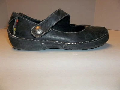 Womens Size 38/7.5 Spring Step Debutante Leather Mary Jane Comfort Flat Black - Image 1 of 4