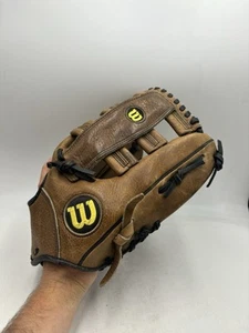 Wilson Pro 1000 A1741P6 RHT Brown Leather Baseball Globe 12 1/2” - Picture 1 of 7