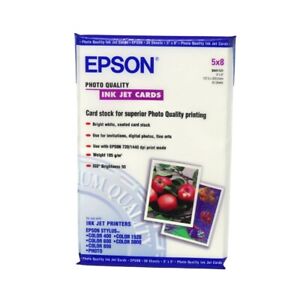 EPSON Photo Ink Jet Cards S041121 Photo Paper 127mm x 203.2mm 30 Sheets 188g/M ²