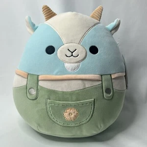 Squishmallows 10" Domingo Blue Goat in Teal Overalls Easter First To Market NWT - Picture 1 of 6