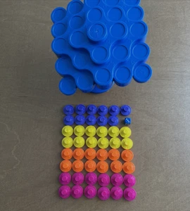 Topple Board Game Pieces 47 Replacement Discs w/Tower and 1 Dice NO Box READ - Picture 1 of 7