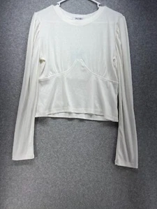 NWT Cloud Ten Womens Top White Size M Round Neck long Sleeves - Picture 1 of 7