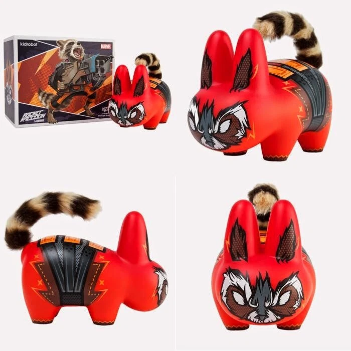 Rocket Raccoon Kidrobot Labbit 7" Vinilo Guardianes de la Galaxia Frank Kozik SDCC Foto 1 de 2