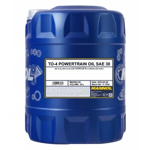 MANNOL Hydraulic Fluids TO-4 Powertrain Oil SAE 30 Mineral Additives 20 Litre - Picture 1 of 4