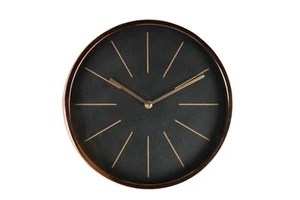 12" Inch Rose Gold and Black Minimalist Wall Clock - Picture 1 of 4