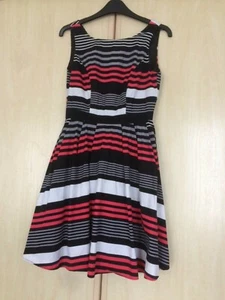 Redherring Red, black, white striped dress. Multicoloured strpey dress. Size 8 - Picture 1 of 6