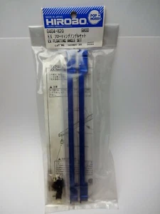 HIROBO 0404-820 EX Kufenhalteschienen Set CNC blau elox FLOATING ANGLE SET  - Picture 1 of 2