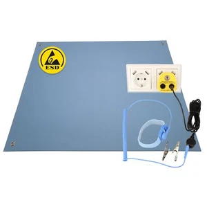 Minadax® ESD Antistatik-Matte 80 x60cm - inkl. Manschette + Erdungsstecker - Afbeelding 1 van 9