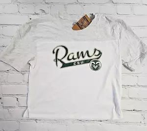Colorado State CSU Rams NCAA SS Cropped Mesh Jersey Tee T-Shirt Womens XL - NEW - Picture 1 of 10