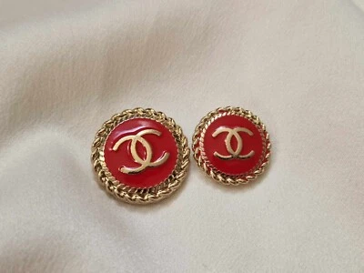 One Red Enamel CHANEL Button 16mm 20mm - Image 1 of 4