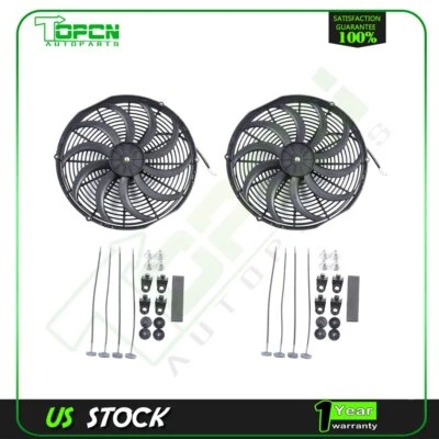 16" Radiator Condenser Cooling Fan Universal For 2005 2006-2015 Chrysler 300 Foto 1 de 4