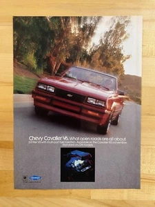 1986 Vintage Print Ad Chevrolet Cavalier RS V6 Convertible - Picture 1 of 1