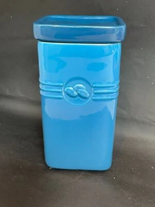 Le Creuset Cafe 5-2 Blue COffee Canister/Storage Jar - Picture 1 of 7