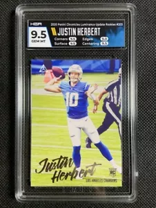 2020 Panini Chronicles Justin Herbert Luminance Rookie RC #203 HGA 9,5 gemme ottime condizioni - Foto 1 di 2