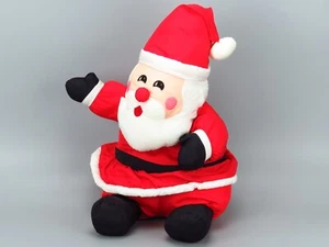 Vintage Weihnachtsmann Plüsch Nylon Puppe Puffy Parachute International Silber 1993 - Bild 1 von 12