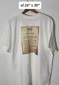 Vintage Y2K Samuel Adams Beer Drinkers Bill of Rights XL White T-Shirt - Picture 1 of 5