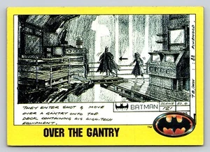 Trade Card 1989 Batman Movie Collector's Edition #203 Over the Gantry DC Comic - Imagen 1 de 2