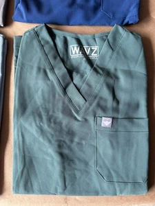 Stretch Medical Nurse Scrub Uniform Women Scrub Set V-Neck Top Jogger Pants - Picture 1 of 3