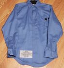WOLVERINE FLAME RESISTANT MENS Long Sleeve Shirt, Size S, ATPV RATING:9.2, BLUE