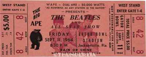 FIFTY BEATLES TICKETS FULL UNUSED reprints CONCERT scrapbooking GREAT ASSORTMENT - Picture 1 of 12