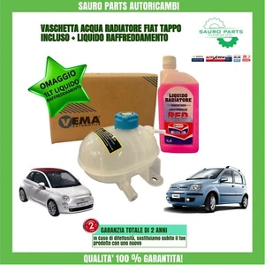 VASCHETTA ACQUA RADIATORE CON TAPPO FIAT PANDA 500 C 1.2 1.3 + LIQUIDO - Foto 1 di 5