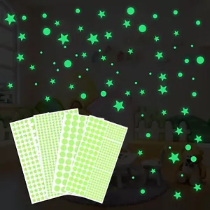 827 Pcs Glow in The Dark Stars Stickers for Ceiling, 3D Glowing Stars Wall De... - Picture 1 of 6