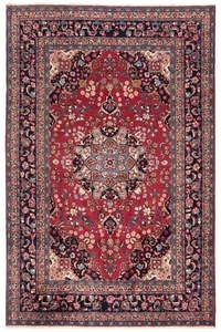 Mashhad Handgeknüpfter Perserteppich 293x194 cm-Fine,Orient,Carpet,Rug,Rot - Imagen 1 de 12