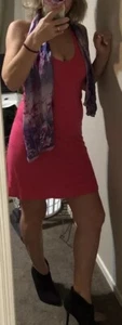 Solid Pink Razerback M Semi Sheer Top / Dress - Picture 1 of 4