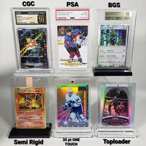 (5 PACK) PSA, BGS, CGC, Toploader & 35 pt ONE TOUCH Acrylic Display Stand - Picture 1 of 41